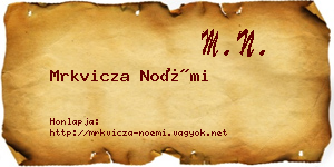 Mrkvicza Noémi névjegykártya