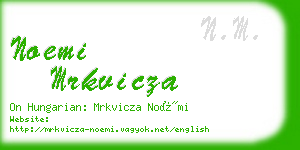 noemi mrkvicza business card